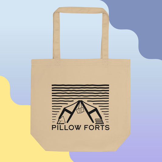 Pillow Forts eco tote bag - printed in black