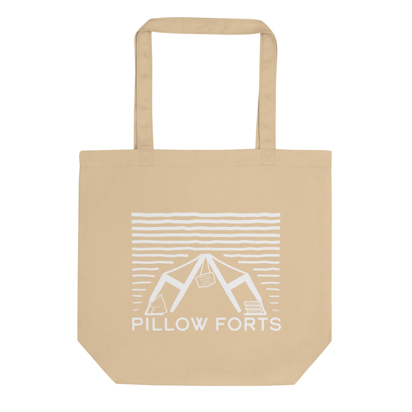 Pillow Forts eco tote bag - printed in white